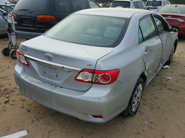 5YFBU4EE6DP191217 - 2013 TOYOTA COROLLA BA SILVER photo 4