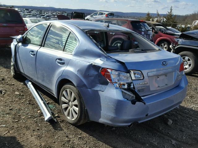 4S3BMBK61B3250083 - 2011 SUBARU LEGACY 2.5 BLUE photo 3