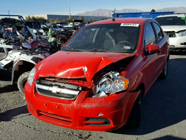 KL1TD5DE1AB112176 - 2010 CHEVROLET AVEO LS RED photo 2