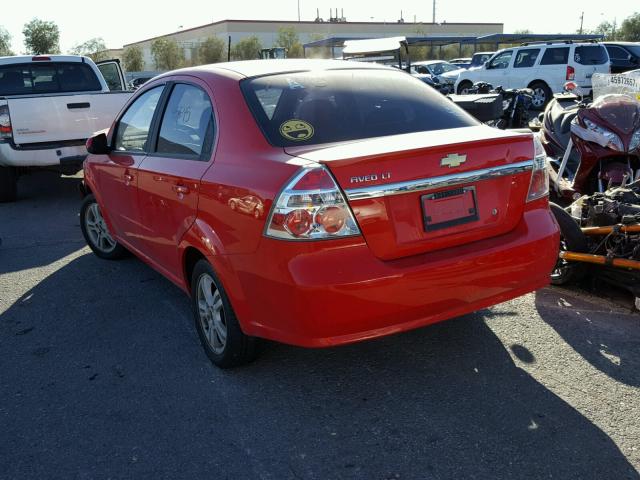 KL1TD5DE1AB112176 - 2010 CHEVROLET AVEO LS RED photo 3