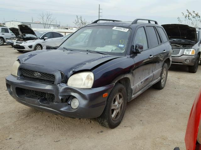 KM8SC13E04U676603 - 2004 HYUNDAI SANTA FE G BLACK photo 2