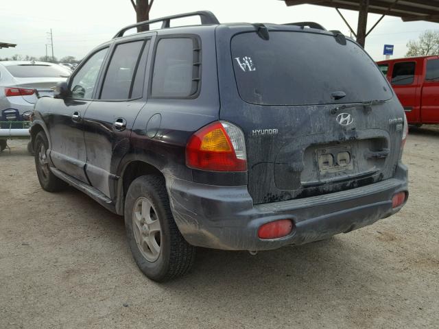 KM8SC13E04U676603 - 2004 HYUNDAI SANTA FE G BLACK photo 3