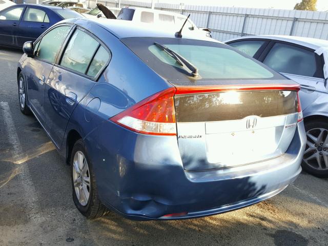 JHMZE2H76AS021350 - 2010 HONDA INSIGHT EX BLUE photo 3