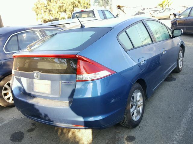 JHMZE2H76AS021350 - 2010 HONDA INSIGHT EX BLUE photo 4