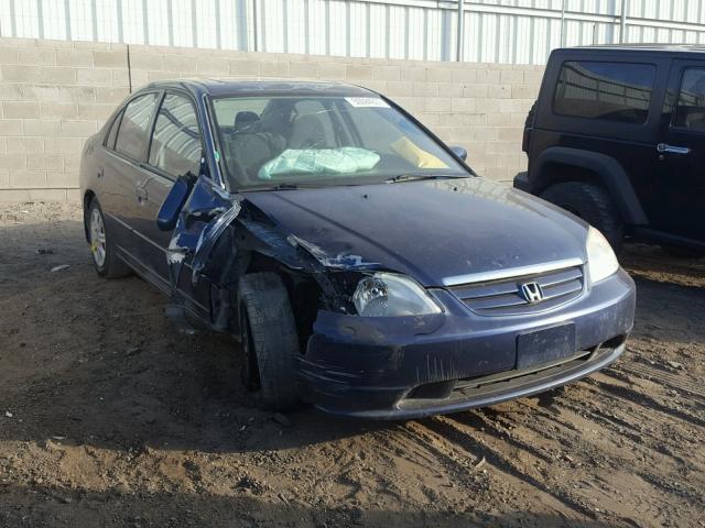 2HGES26723H564959 - 2003 HONDA CIVIC EX BLUE photo 1