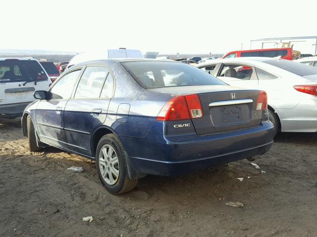2HGES26723H564959 - 2003 HONDA CIVIC EX BLUE photo 3