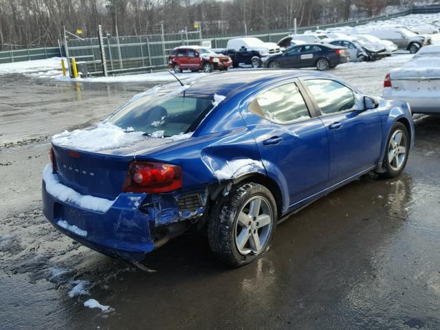 1C3CDZAB1DN565375 - 2013 DODGE AVENGER SE BLUE photo 4