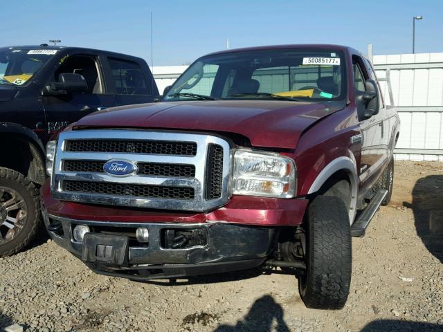 1FTSX21P96EB90274 - 2006 FORD F250 SUPER RED photo 2