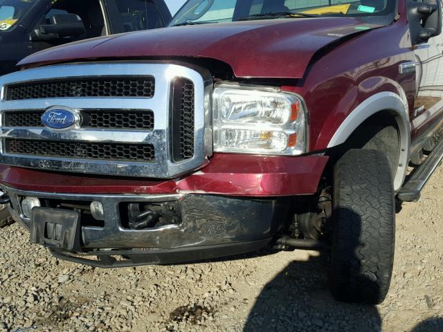 1FTSX21P96EB90274 - 2006 FORD F250 SUPER RED photo 9