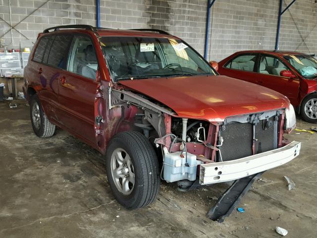 JTEGD21A130063971 - 2003 TOYOTA HIGHLANDER RED photo 1