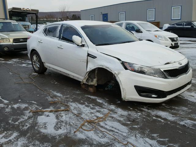 KNAGM4A76D5345982 - 2013 KIA OPTIMA LX WHITE photo 1