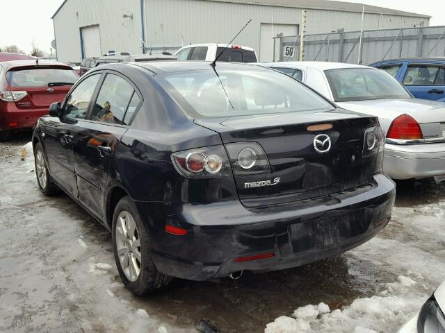 JM1BK32F781166379 - 2008 MAZDA 3 I BLACK photo 3