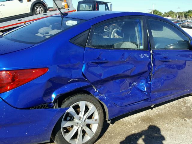 KMHCU4AE7EU735668 - 2014 HYUNDAI ACCENT GLS BLUE photo 9