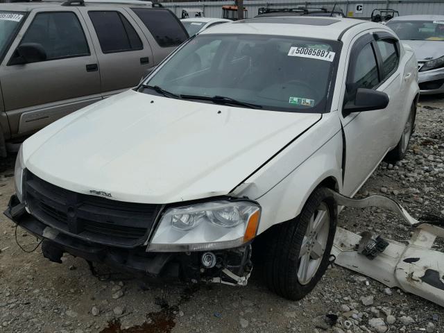 1B3LC56R68N145888 - 2008 DODGE AVENGER SX WHITE photo 2