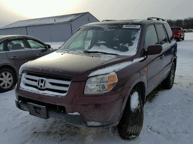 5FNYF18518B042973 - 2008 HONDA PILOT EXL MAROON photo 2