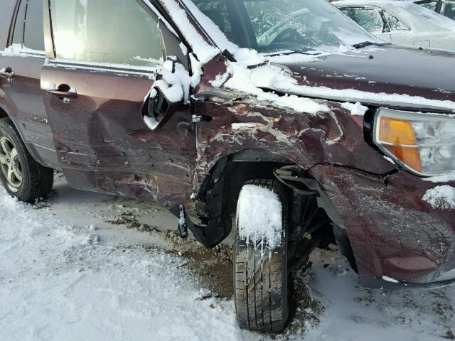 5FNYF18518B042973 - 2008 HONDA PILOT EXL MAROON photo 9