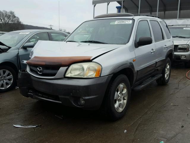 4F2YZ04134KM29221 - 2004 MAZDA TRIBUTE LX SILVER photo 2