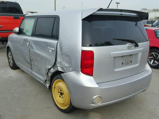 JTLKE50E181025339 - 2008 TOYOTA SCION XB 银色 照片 3