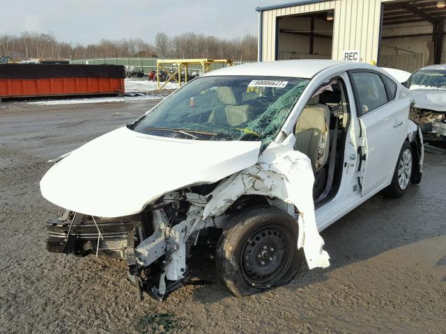 3N1AB7AP4GL657323 - 2016 NISSAN SENTRA S WHITE photo 2