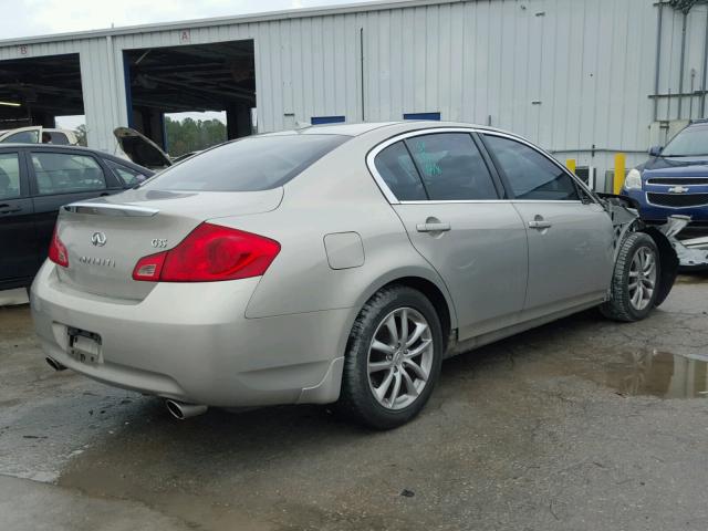 JNKBV61E38M215625 - 2008 INFINITI G35 BEIGE photo 4