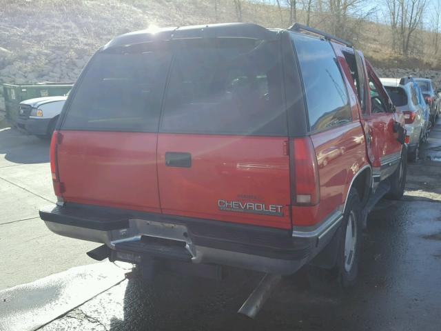 1GNEK13R5XJ315565 - 1999 CHEVROLET TAHOE K150 RED photo 4