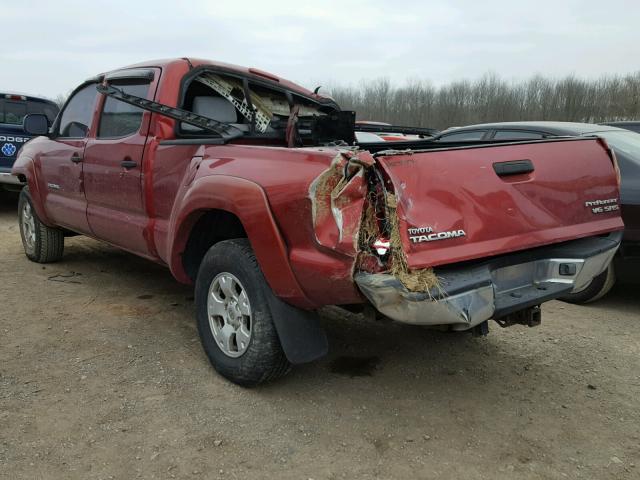 5TEKU72N35Z034455 - 2005 TOYOTA TACOMA DOU RED photo 3