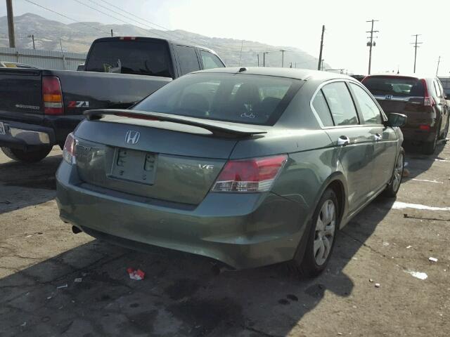 1HGCP36888A013867 - 2008 HONDA ACCORD EXL GREEN photo 4