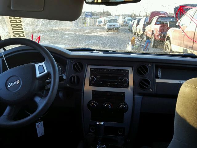 1J8HG48K68C186416 - 2008 JEEP COMMANDER GRAY photo 9
