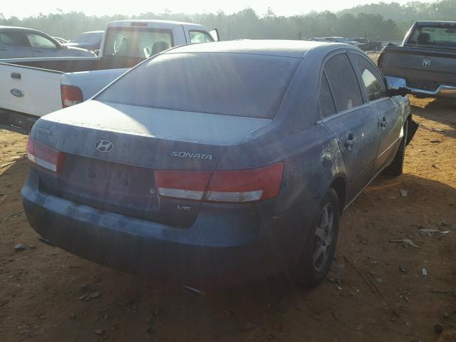 5NPEU46F66H089341 - 2006 HYUNDAI SONATA BLUE photo 4