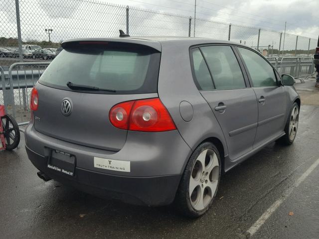 WVWGV71K29W115699 - 2009 VOLKSWAGEN GTI GRAY photo 4