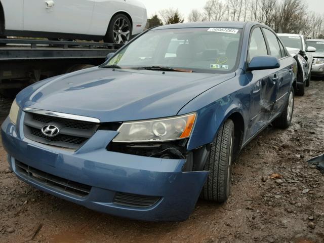 5NPET46CX7H231071 - 2007 HYUNDAI SONATA GLS BLUE photo 2