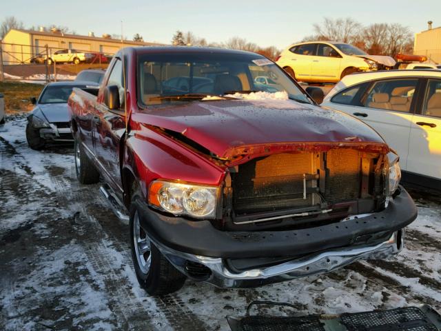 1D7HA16K73J638667 - 2003 DODGE RAM 1500 S BURGUNDY photo 1