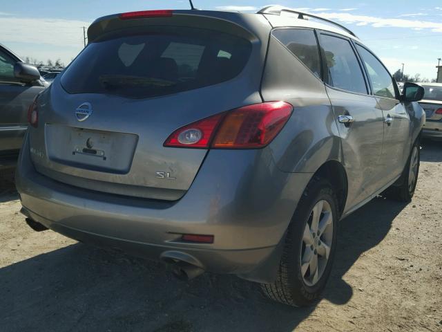 JN8AZ18U39W029434 - 2009 NISSAN MURANO S GRAY photo 4