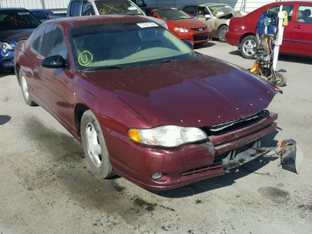 2G1WX15K229368705 - 2002 CHEVROLET MONTE CARL MAROON photo 1