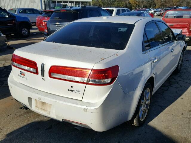 3LNHL2GC6BR756002 - 2011 LINCOLN MKZ WHITE photo 4