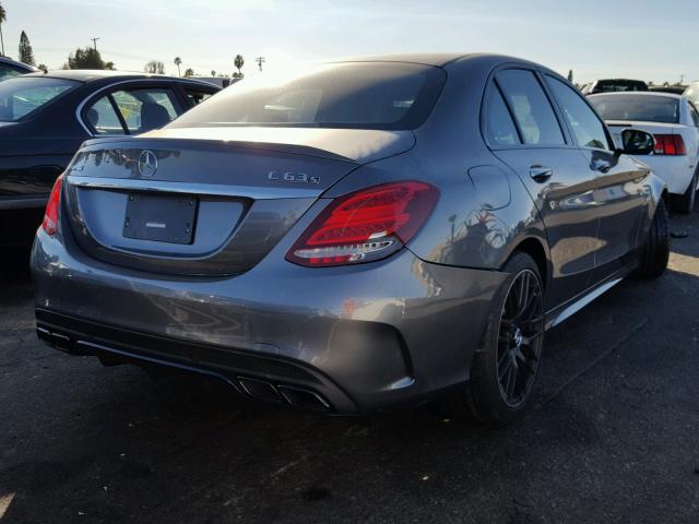 55SWF8HB1HU233619 - 2017 MERCEDES-BENZ C 63 AMG-S GRAY photo 4