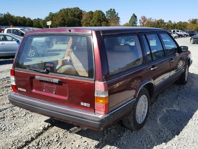 YV1KW9507P0014373 - 1993 VOLVO 960 RED photo 4