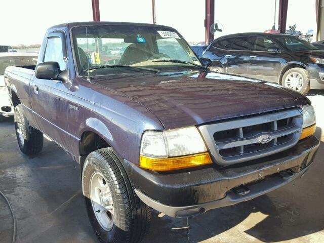 1FTYR10VXYPB01947 - 2000 FORD RANGER BLUE photo 1