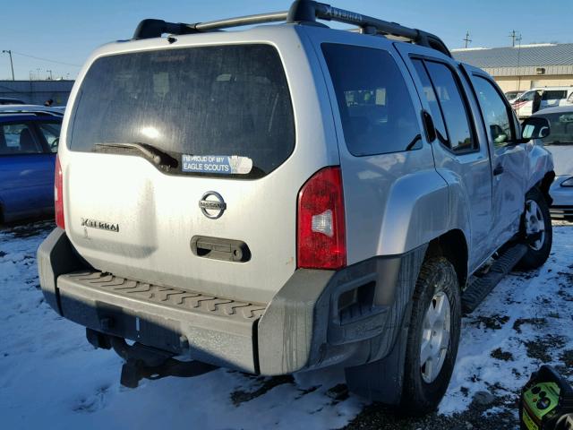 5N1AN08W97C521821 - 2007 NISSAN XTERRA OFF SILVER photo 4