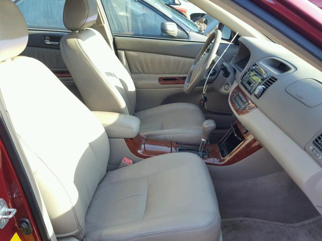 JTDBE30K950313522 - 2005 TOYOTA CAMRY LE 红色 照片 5