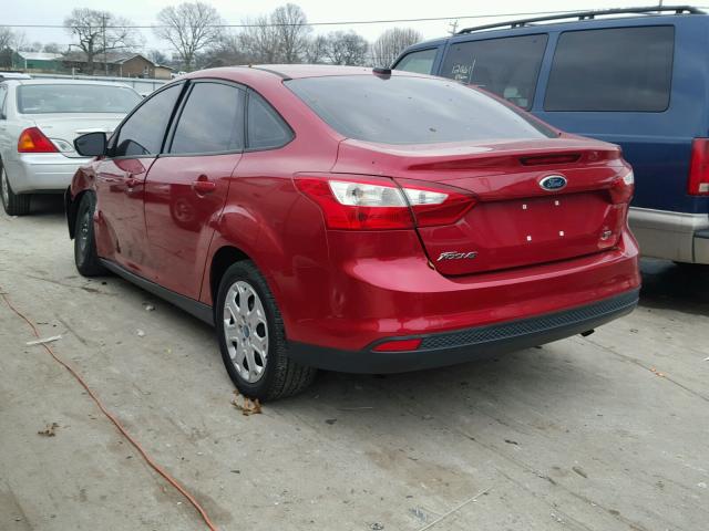 1FAHP3F26CL153709 - 2012 FORD FOCUS SE RED photo 3