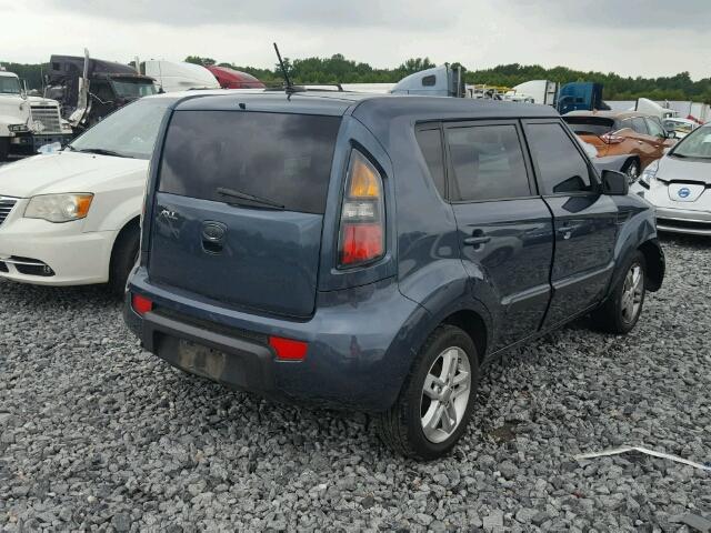 KNDJT2A23B7212375 - 2011 KIA SOUL + BLUE photo 4