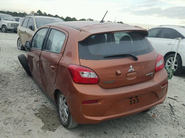 ML32A4HJ7HH001771 - 2017 MITSUBISHI MIRAGE SE ORANGE photo 3