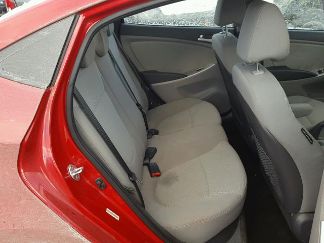 KMHCT4AE9EU721337 - 2014 HYUNDAI ACCENT GLS RED photo 6