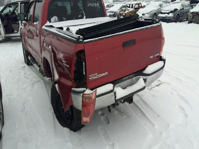 5TELU42N97Z435952 - 2007 TOYOTA TACOMA DOU RED photo 9