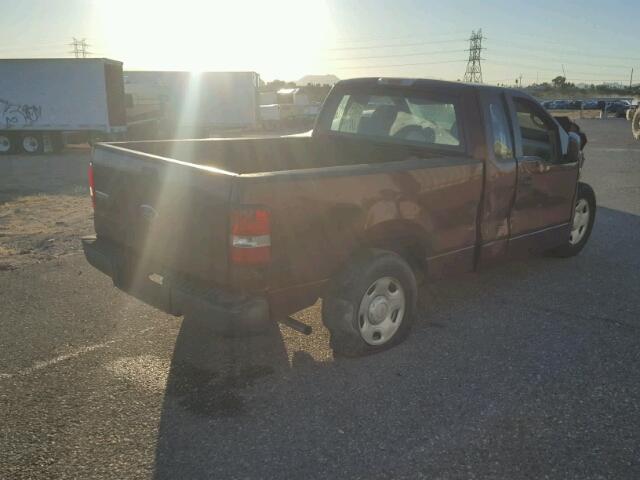 1FTRF12245NC11383 - 2005 FORD F150 BURGUNDY photo 4