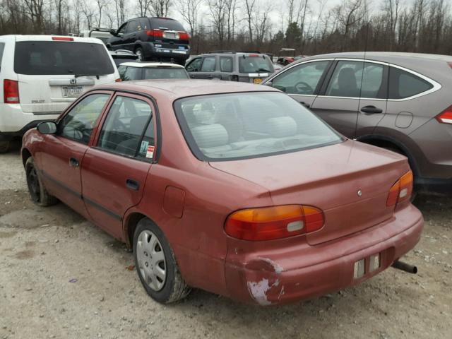 1Y1SK5287XZ433836 - 1999 CHEVROLET GEO PRIZM RED photo 3