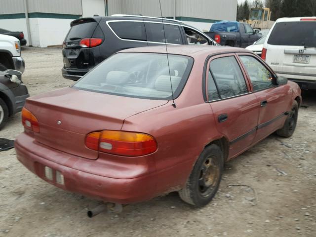 1Y1SK5287XZ433836 - 1999 CHEVROLET GEO PRIZM 红色 照片 4