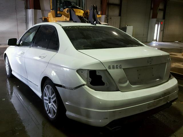 WDDGF81X69R074996 - 2009 MERCEDES-BENZ C 300 4MAT WHITE photo 3