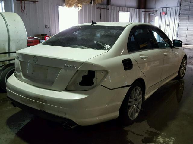 WDDGF81X69R074996 - 2009 MERCEDES-BENZ C 300 4MAT WHITE photo 4